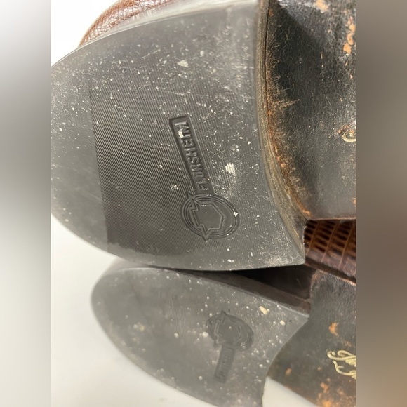 FLORSHEIM Imperial Loafer Mens Sz 11 Brown Dress Shoes Alligator Exotic Leather - Picture 7 of 12